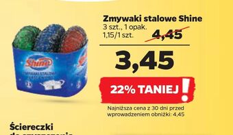 Netto Zmywaki stalowe na gąbce shine classic oferta