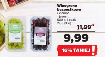 Netto Winogrona ciemne bezpestkowe z zieleniaka netto oferta