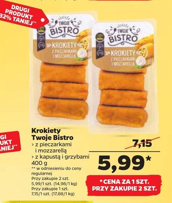 Netto Krokiety z pieczarkami i mozzarellą twoje bistro oferta