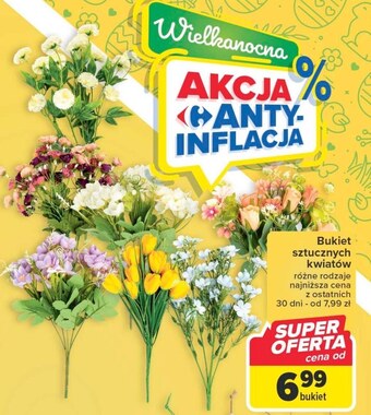 Carrefour Bukiet kwiatów sztucznych oferta