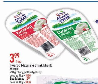 E.Leclerc Twaróg półtłusty bez laktozy mazurski smak oferta