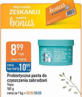 E.Leclerc Pasta do czyszczenia opornych zabrudzeń yope probiotics oferta