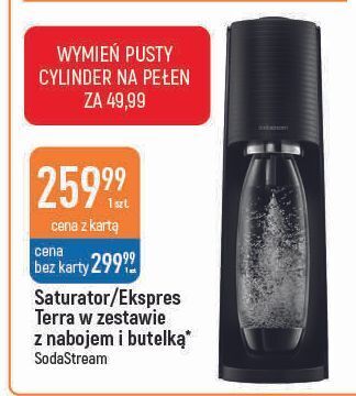 E.Leclerc Saturator ekspres crystak black + 2 butelki sodastream oferta