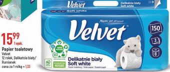 E.Leclerc Papier toaletowy delikatnie biały velvet oferta