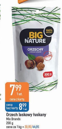 E.Leclerc Orzech laskowy łuskany big nature oferta