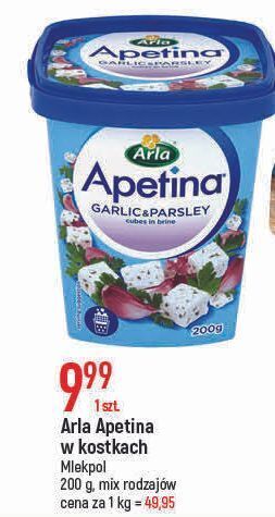 E.Leclerc Ser typu śródziemnomorskiego w kostkach z czosnkiem i pietruszką arla apetina oferta