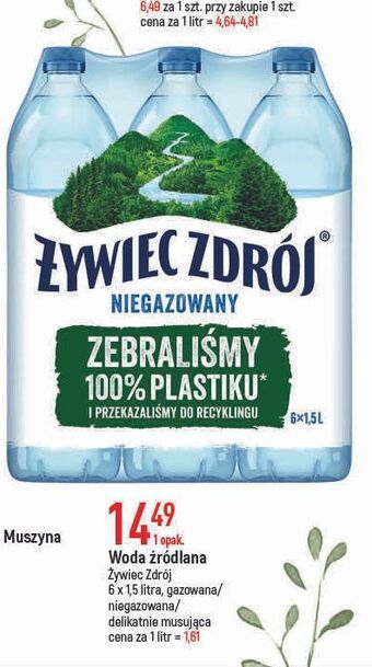 E.Leclerc Woda niegazowana żywiec zdrój oferta