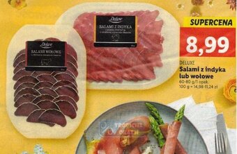 Lidl Deluxe Salami z indyka lub wołowe 60-80g oferta