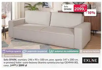 Agata Meble Sofa Spark 246 x  90 x 100cm oferta