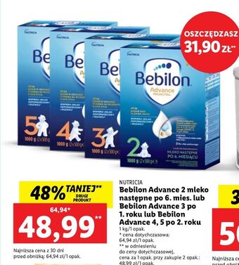 Lidl Mleko 4 bebilon advance oferta