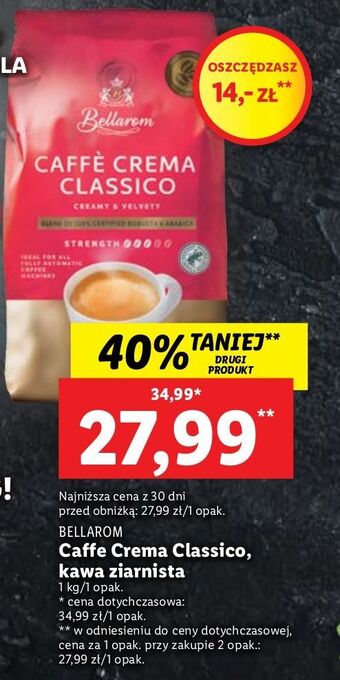 Lidl Kawa bellarom cafe crema oferta