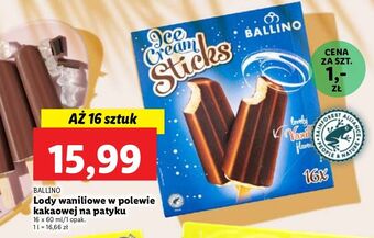 Lidl Lody sticks ballino ice cream oferta