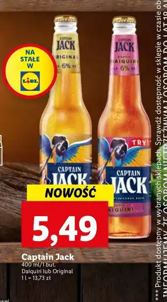 Lidl Piwo captain jack oferta