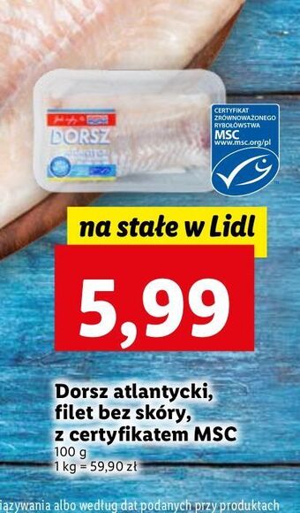 Dorsz atlantycki filet bez skóry abramczyk