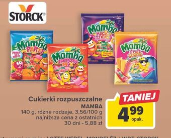 Carrefour Guma rozpuszczalna owocowa mamba magic sticks oferta