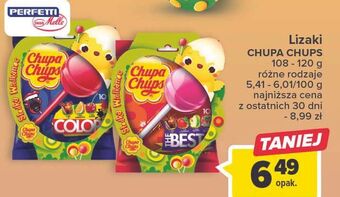 Carrefour Lizaki cola + milky fruit paczka chupa chups the best of oferta