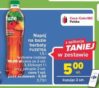Carrefour Herbata mrożona black peach hibiscus fuzetea oferta