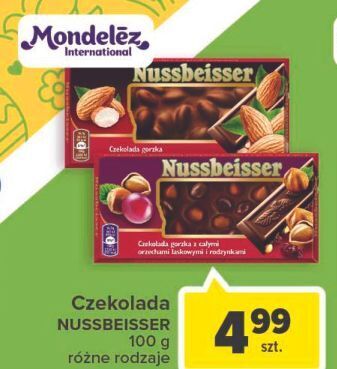 Carrefour Czekolada gorzka z całymi orzechami laskowymi i rodzynkami alpen gold nussbeisser oferta
