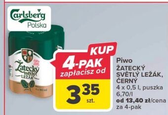 Carrefour Piwo zatecky svetly lezak oferta