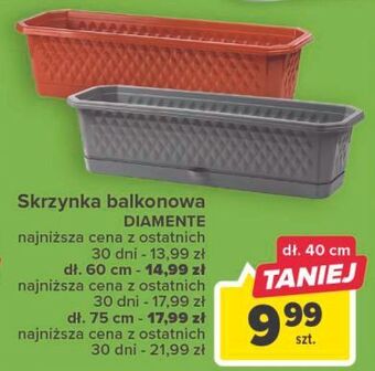 Carrefour Skrzynka balkonowa diamente 60 cm vaso oferta