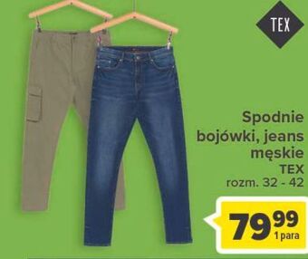 Carrefour Spodnie męskie jeans 32-42 tex oferta