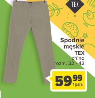 Carrefour Spodnie męskie chino 32-42 tex oferta