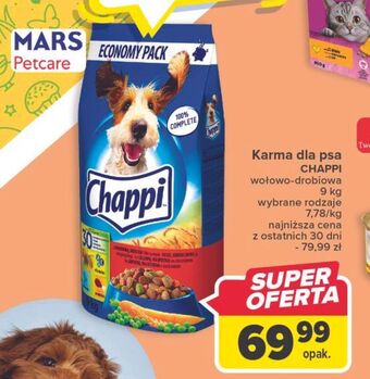 Carrefour Karma dla psa z wołowiną i drobiem chappi oferta