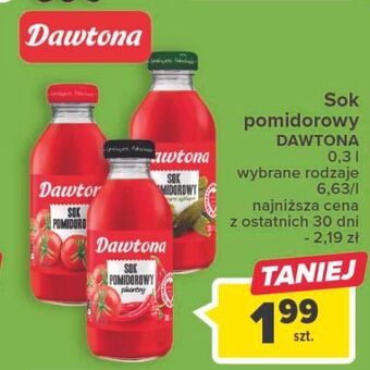 Carrefour Sok pomidorowy pikantny dawtona oferta