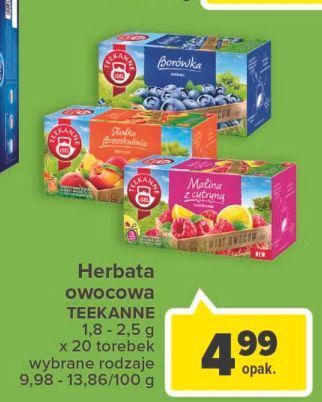 Carrefour Herbata malina z cytryną teekanne world of fruits oferta