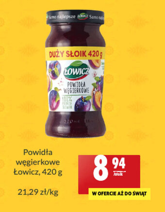Biedronka Łowicz Powidła węgierkowe 420g oferta