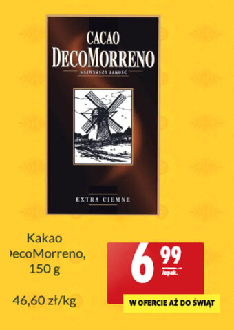 Biedronka DecoMorreno kakao 150g oferta