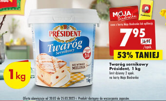 Biedronka President Twaróg sernikowy 1kg oferta