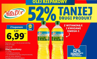 Lidl Vita D'OR Olej rzepakowy 1l oferta