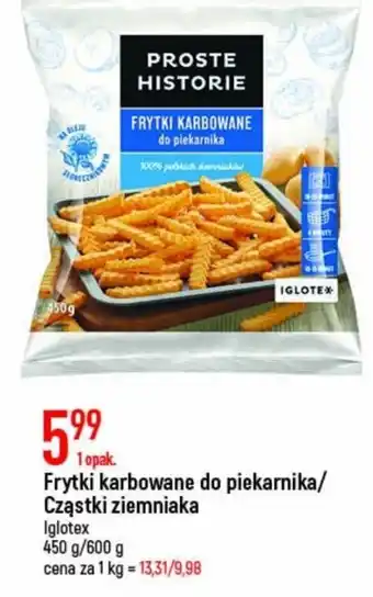 E.Leclerc Iglotex Frytki karbowane do piekarnia/Cząstki ziemniaka 450/600g oferta