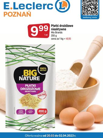 E.Leclerc Płatki drożdżowe nieaktywne big nature oferta