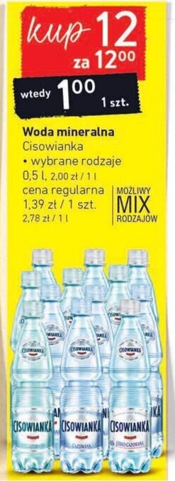 Intermarche Cisowianka Woda mineralna 0,5 L oferta