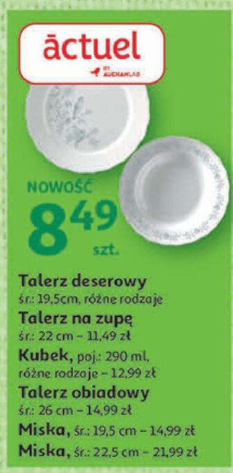 Auchan Talerz na zupę 22 cm actuel oferta