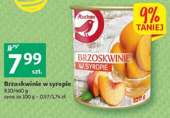 Auchan Brzoskwinie połówki w syropie auchan różnorodne (logo czerwone) oferta