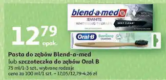 Auchan Pasta do zębów deep clean blend-a-med 3d white whitening therapy oferta