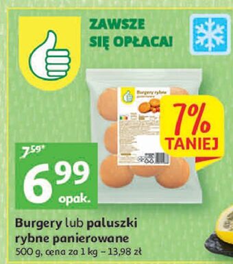 Auchan Burgery rybne podniesiony kciuk oferta