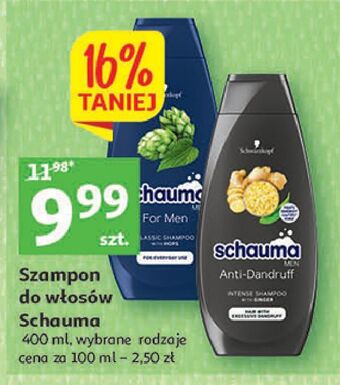 Auchan Szampon do włosów schauma for men oferta