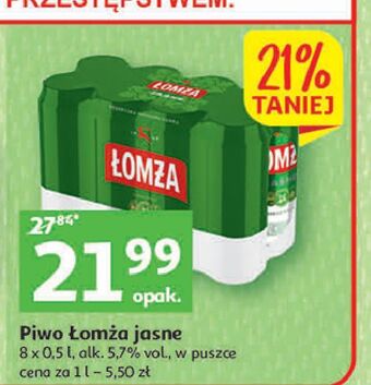 Auchan Piwo łomża jasne (dawniej export) oferta