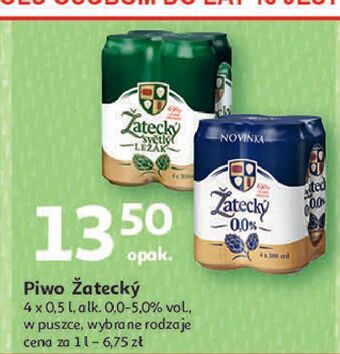 Auchan Piwo zatecky 0% oferta