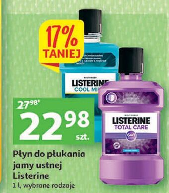 Auchan Płyn do płukania ust clean mint listerine total care oferta