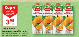 Auchan Sok 100% pomarańczowy fortuna oferta