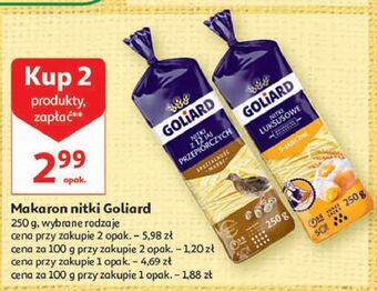Auchan Makaron nitki 12 jaj przepiórczych goliard oferta