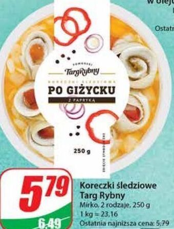 Dino Koreczki śledziowe po giżycku pomorski targ rybny oferta