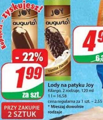 Dino Lód vanilla flavour w polewie czekoladowej augusto joy oferta
