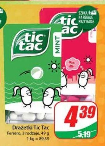 Dino Cukierki strawberry mix tic tac oferta