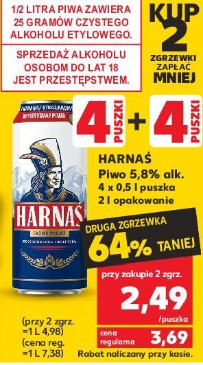 Kaufland Piwo harnaś jasne pełne oferta